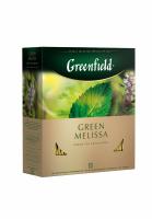 Чай зеленый Greenfield Green Melissa, в пакетиках 100 х 1,5гр.
