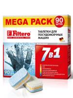 Filtero таблетки для посудомоечных машин 7 в 1 MEGA PACK, 90шт.