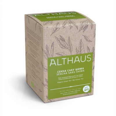 Чай зеленый байховый листовой ароматизированный SENCHA SAKU SHIMA (СЕНЧА САКУ ШИМА) пакетики 15x2,5гр.